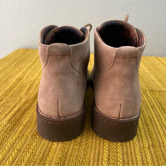 Born | Light Brown Suede Lace-Up Ankle Booties | Banni Taupe - Picture 7 of 15